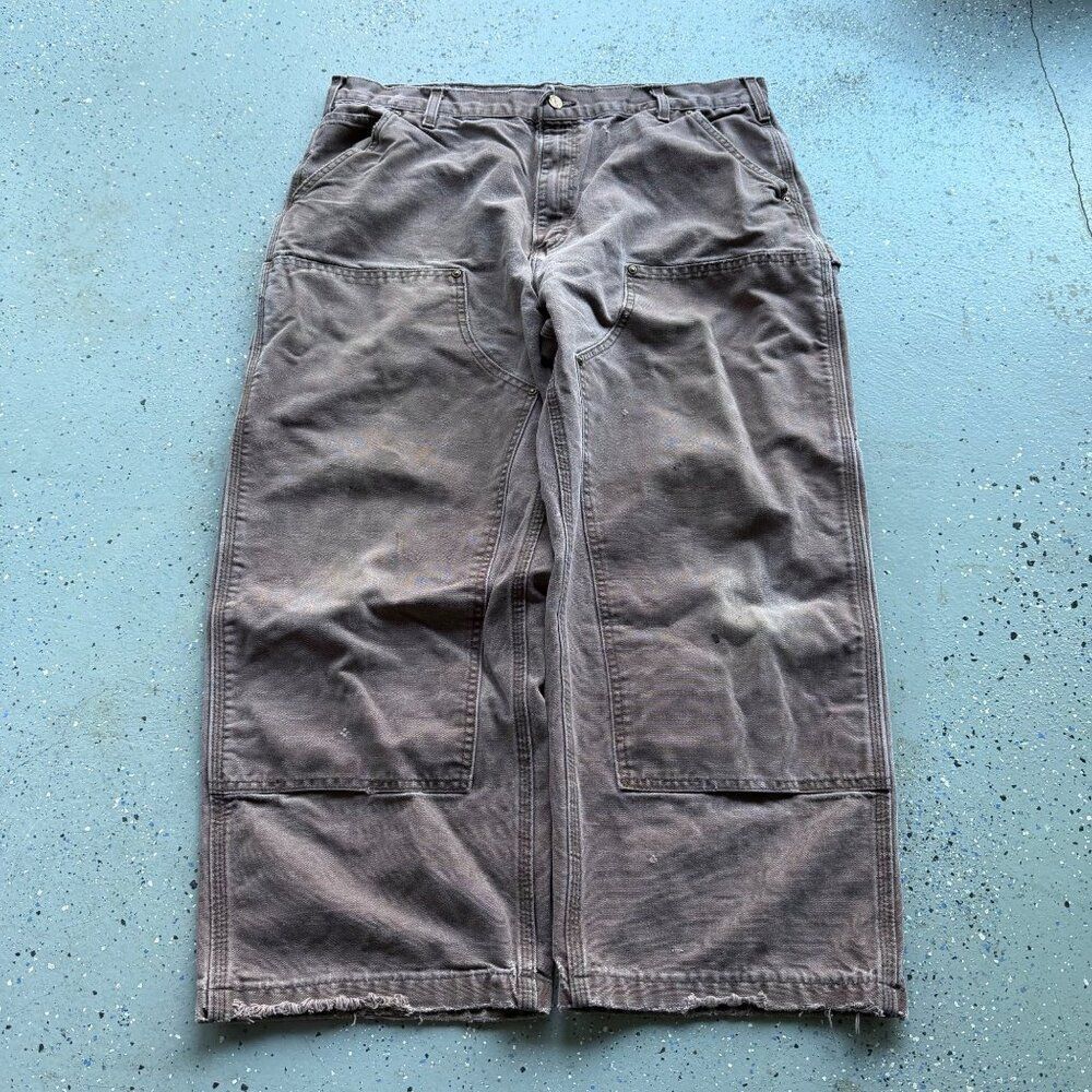 VTG 90s Carhartt Mocha Brown Double Knee Workwear Pants